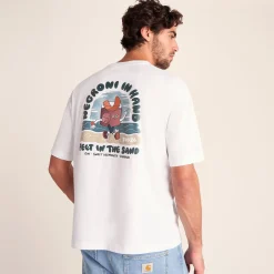 Negroni Mens Relaxed Fit 100% Cotton Supersoft Hattie Clark T-Shirt - Optic White