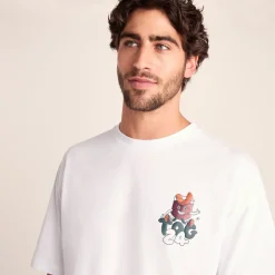 Negroni Mens Relaxed Fit 100% Cotton Supersoft Hattie Clark T-Shirt - Optic White