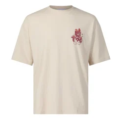 Negroni Mens Relaxed Fit 100% Cotton Supersoft Hattie Clark T-Shirt - Warm Cloud