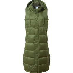 Newall Womens Long Padded Gilet - Khaki