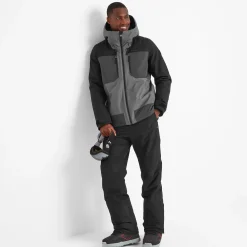 Nitehawk Mens Ski Jacket - Steel Grey/Soot Grey/Black