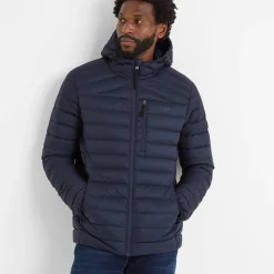 North Mens RDS Certified Down Hooded Jacket - Dark Indigo