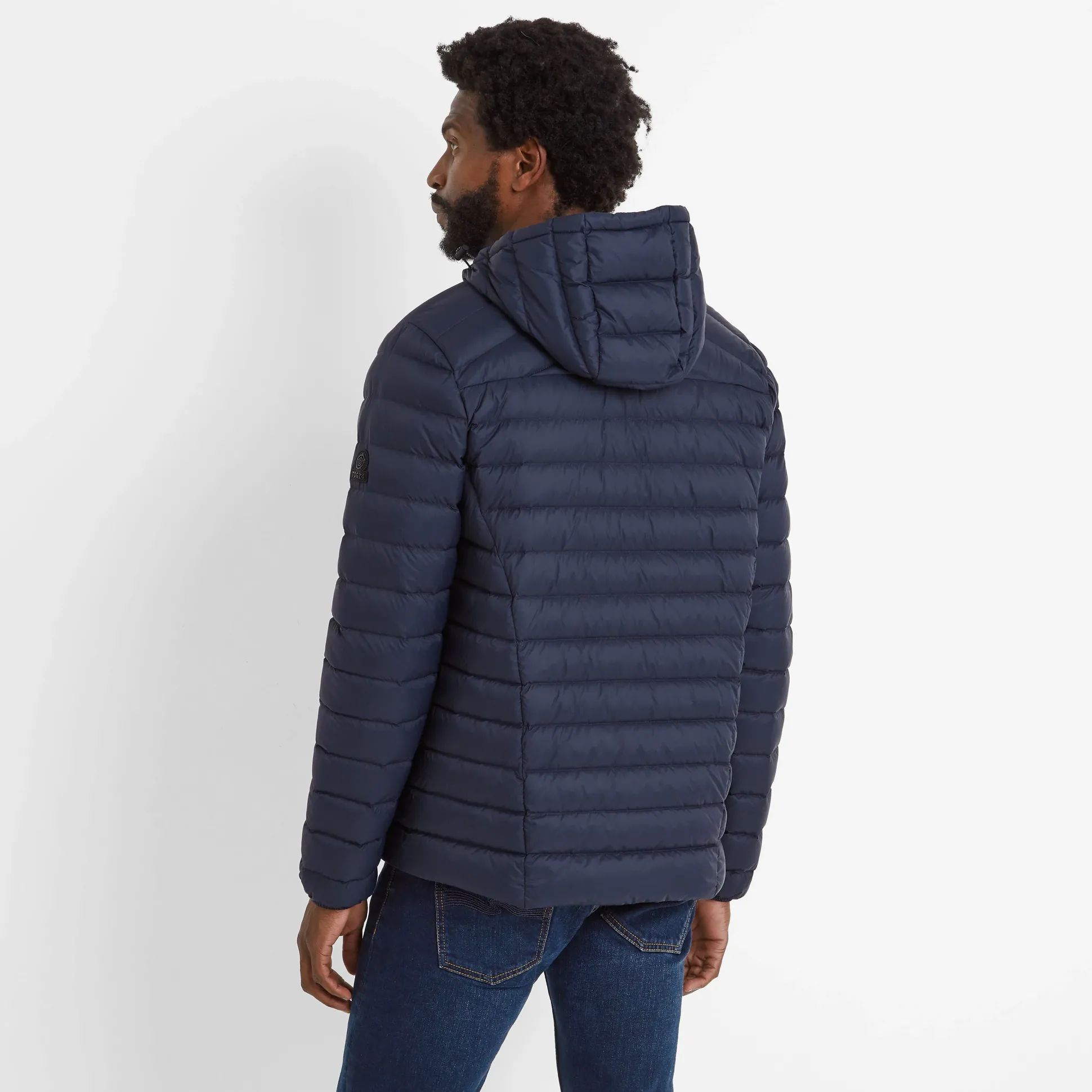 North Mens RDS Certified Down Hooded Jacket - Dark Indigo