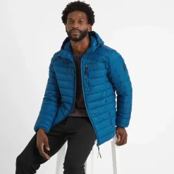 North Mens RDS Certified Down Hooded Jacket - Marine Blue