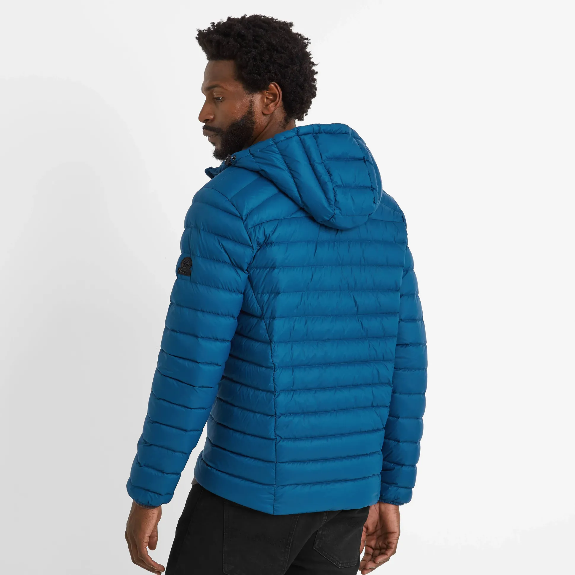 North Mens RDS Certified Down Hooded Jacket - Marine Blue