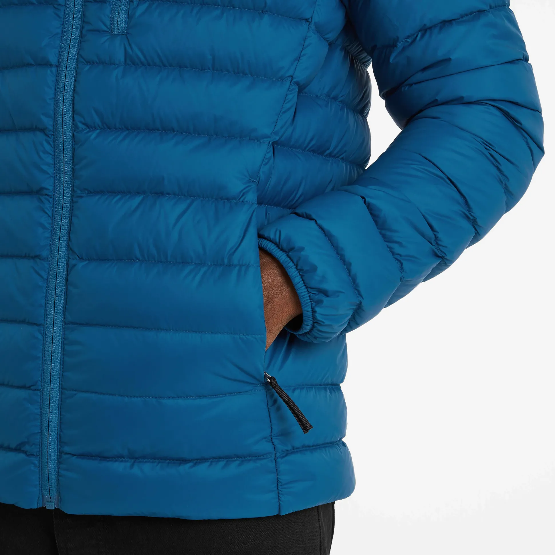 North Mens RDS Certified Down Hooded Jacket - Marine Blue