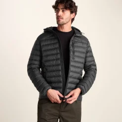 North Mens RDS Certified Down Hooded Jacket - Black