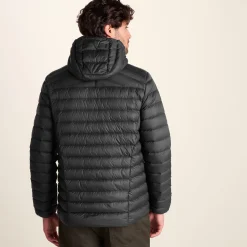 North Mens RDS Certified Down Hooded Jacket - Black