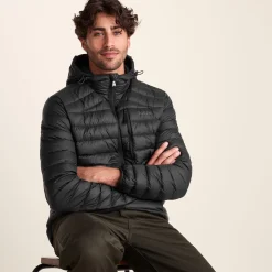 North Mens RDS Certified Down Hooded Jacket - Black