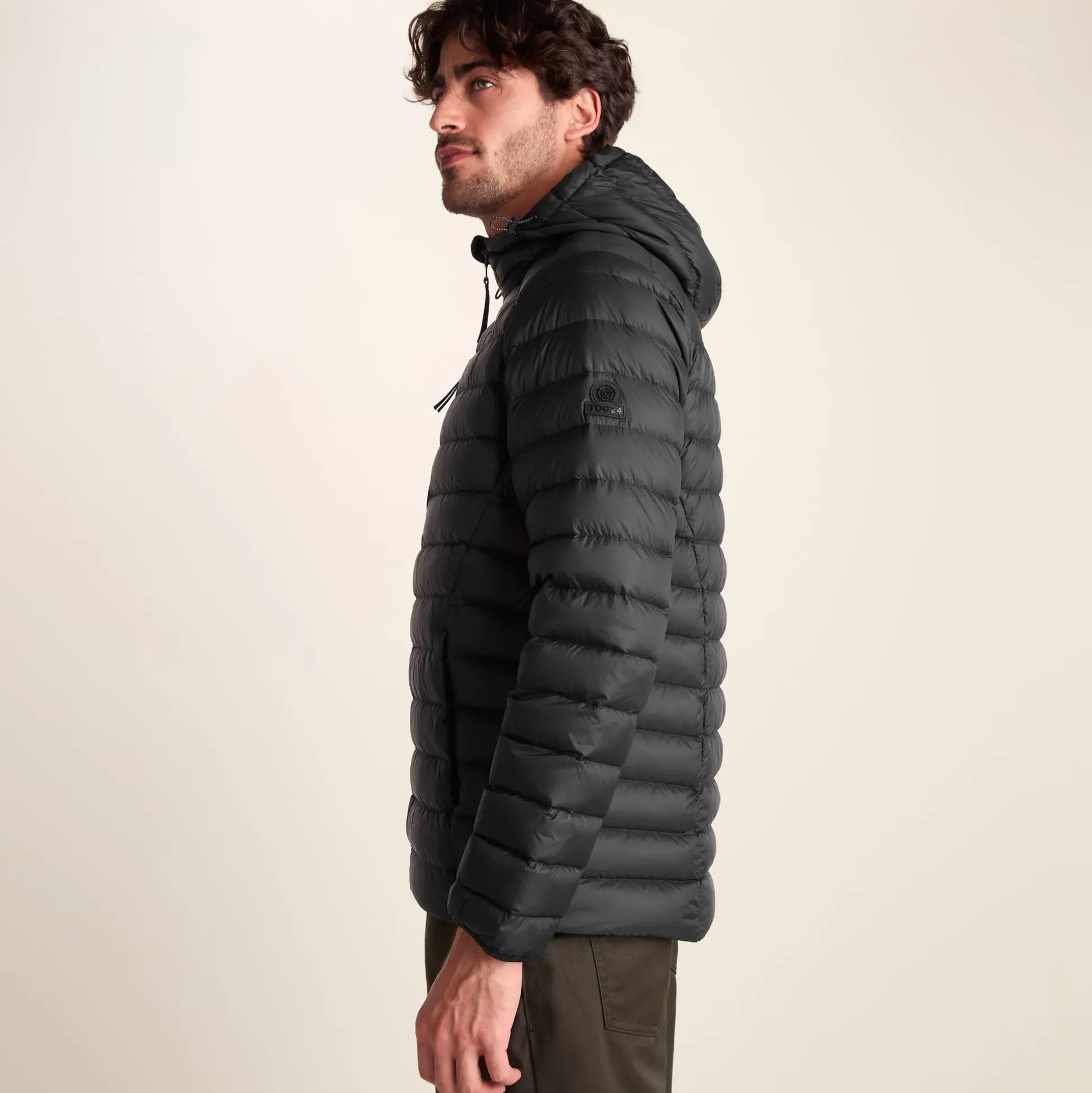 North Mens RDS Certified Down Hooded Jacket - Black