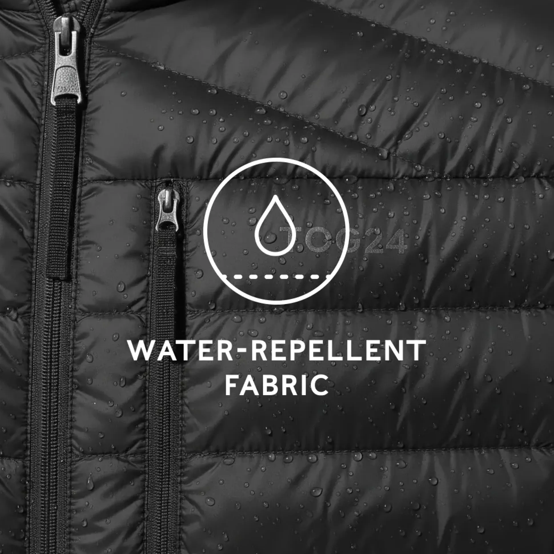 North Mens RDS Certified Down Hooded Jacket - Black