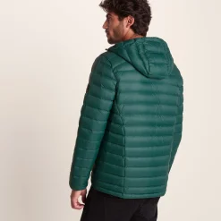 North Mens RDS Certified Down Hooded Jacket - Evergreen