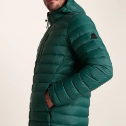 North Mens RDS Certified Down Hooded Jacket - Evergreen