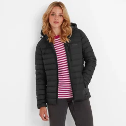 North Womens RDS Certified Down Hooded Jacket - Black