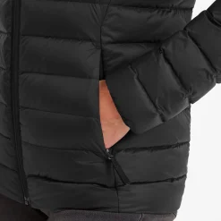 North Womens RDS Certified Down Hooded Jacket - Black