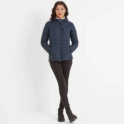 North Womens RDS Certified Down Hooded Jacket - Dark Indigo