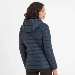 North Womens RDS Certified Down Hooded Jacket - Dark Indigo