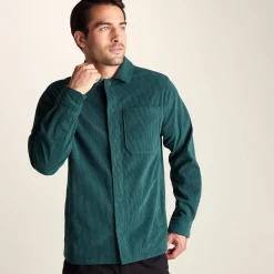 Olson Mens Chunky Corduroy Shacket - Midnight Green