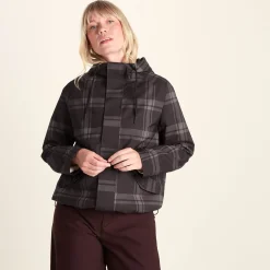 Ortega Womens Checked Waterproof Coat - Chocolate Brown