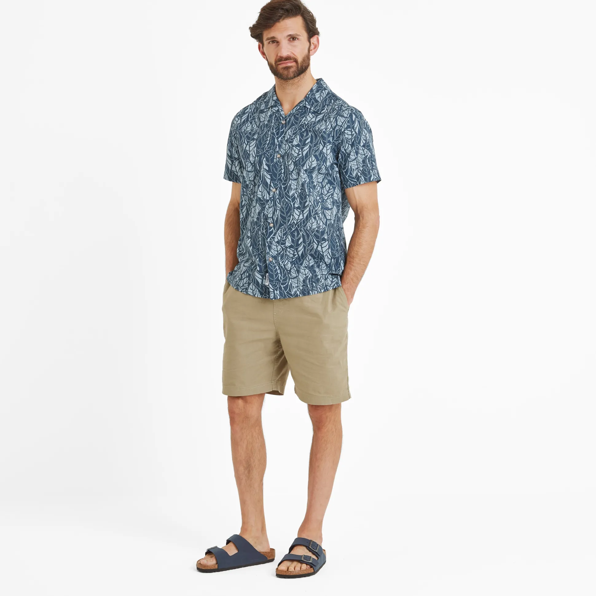 Otto Mens Short Sleeve Shirt - Night Sea Print