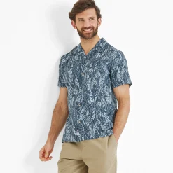 Otto Mens Short Sleeve Shirt - Night Sea Print