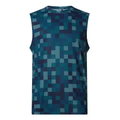 Pablo Mens Performance Vest - Inky Blue Pixel Print