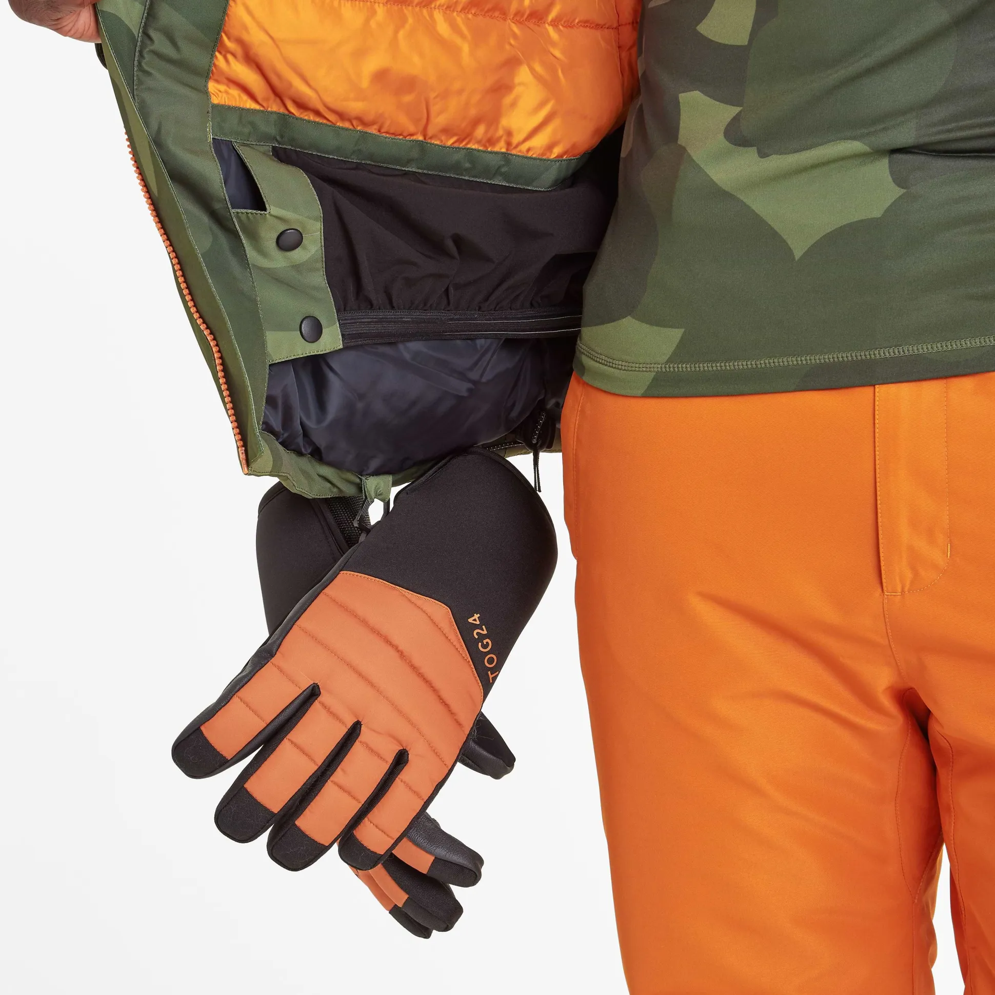 Palisade Mens Ski Jacket - Khaki Pixel Camo