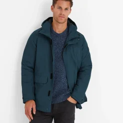 Pawter Mens Waterproof Down Parka - Petrol Green