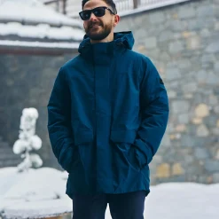 Pawter Mens Waterproof Down Parka - Petrol Green