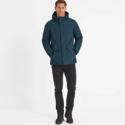 Pawter Mens Waterproof Down Parka - Petrol Green