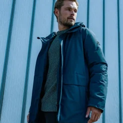 Pawter Mens Waterproof Down Parka - Petrol Green