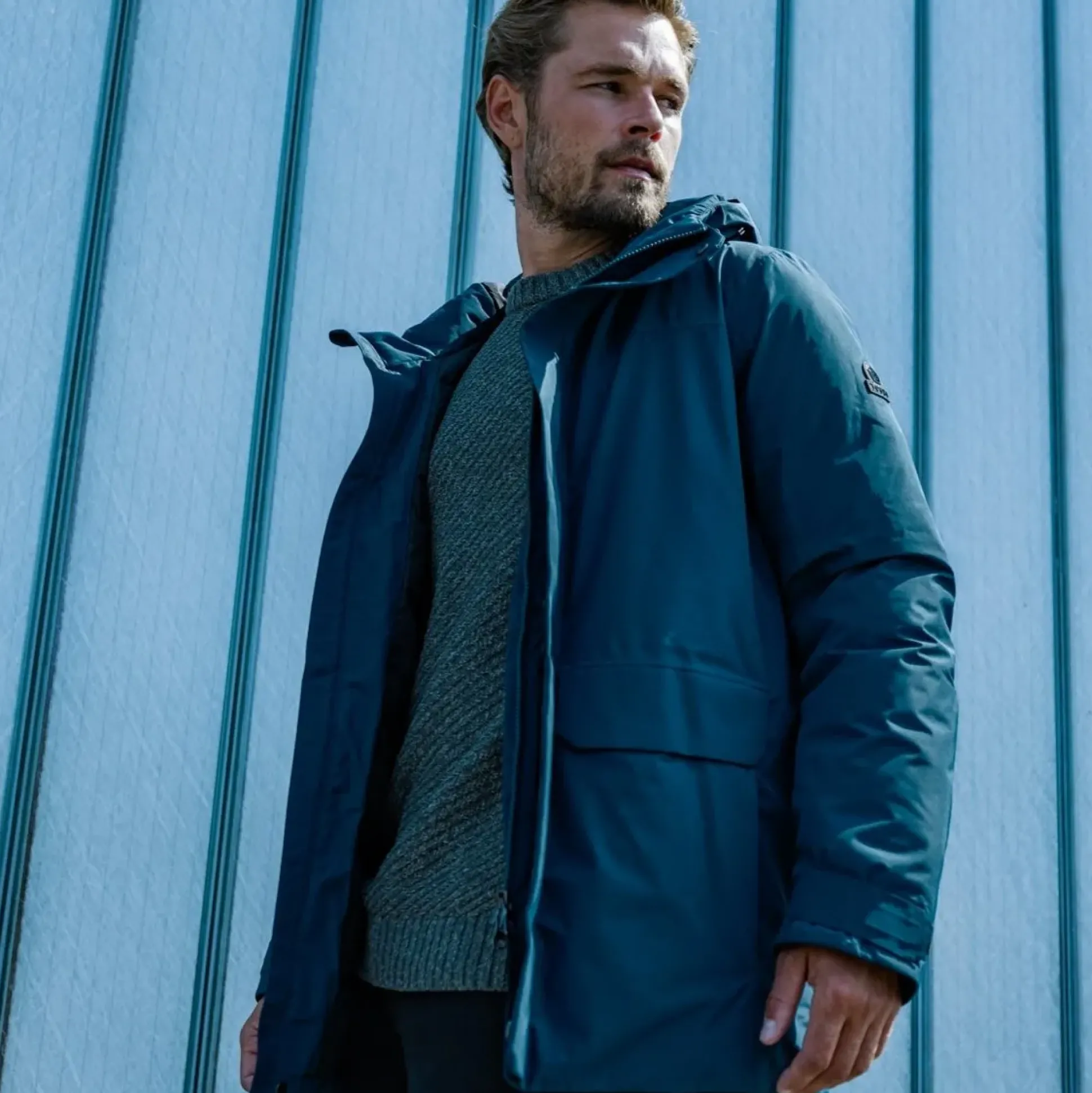 Pawter Mens Waterproof Down Parka - Petrol Green