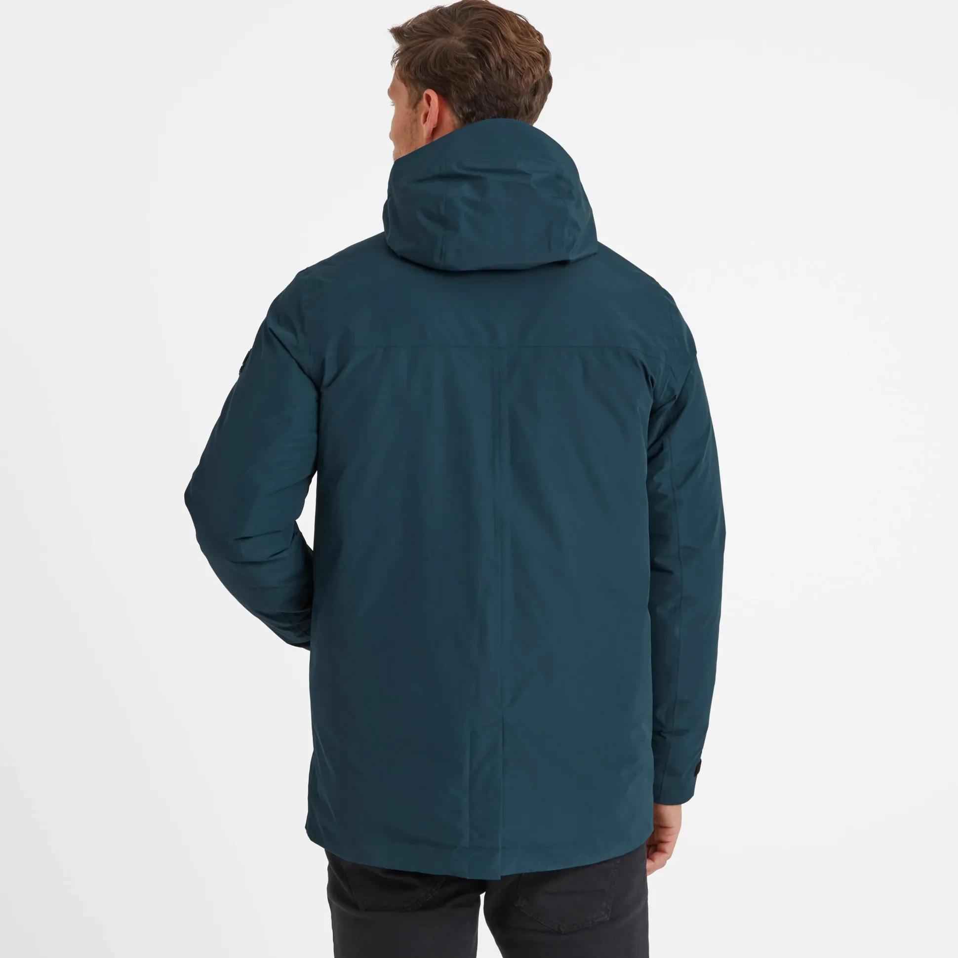 Pawter Mens Waterproof Down Parka - Petrol Green