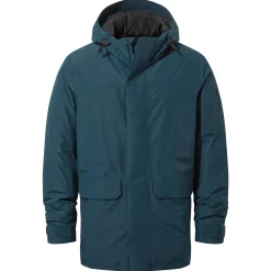 Pawter Mens Waterproof Down Parka - Petrol Green