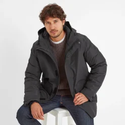 Pawter Mens Waterproof Down Parka - Black