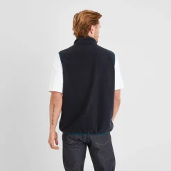 Pensford Mens Microfleece Gilet - Dark Indigo/Petrol Green