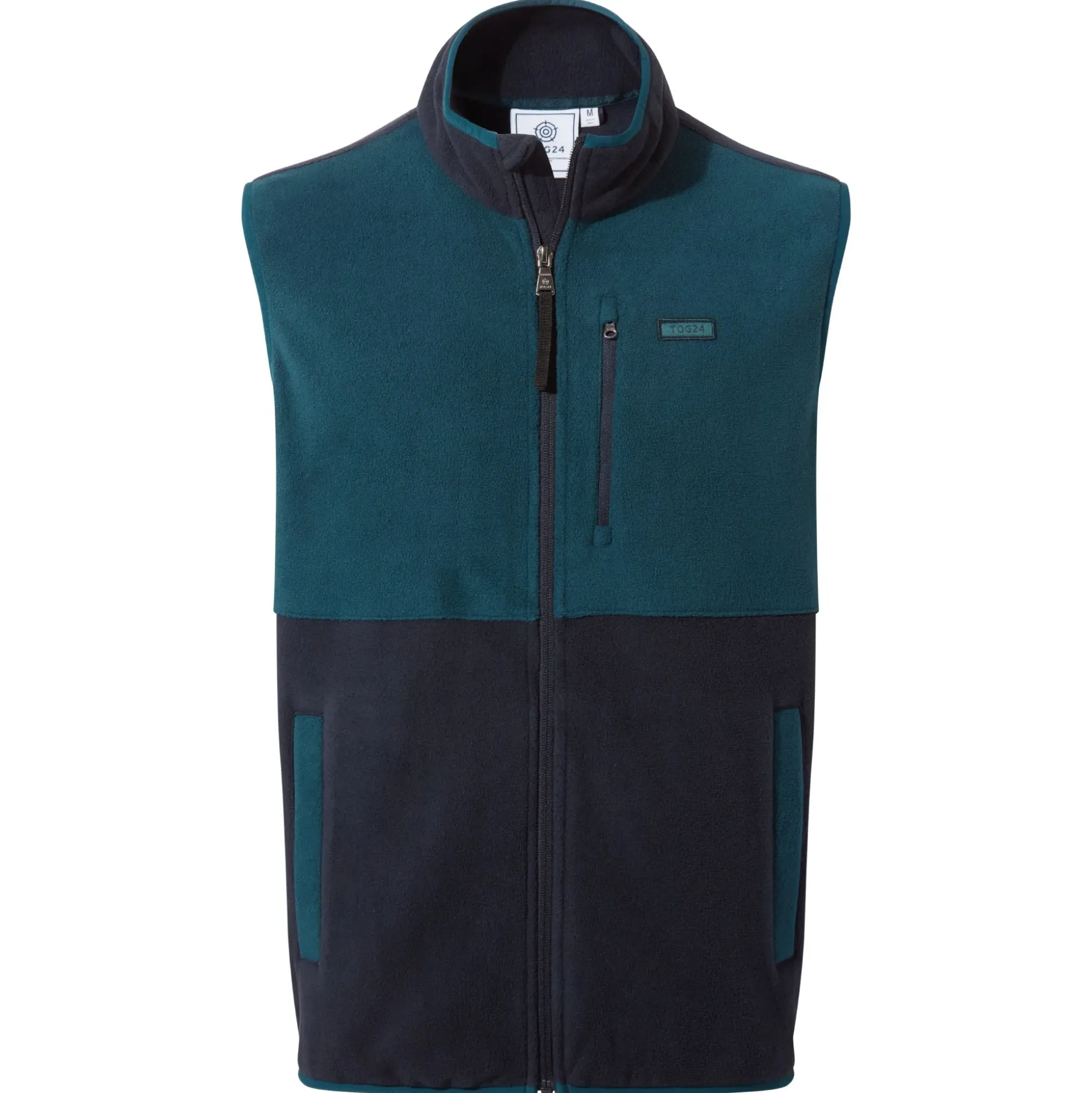 Pensford Mens Microfleece Gilet - Dark Indigo/Petrol Green