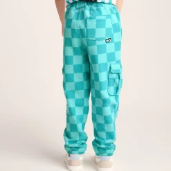 Polypay Kids Shaun the Sheep Sweat Pant - Spearmint/Bubblegum Checkerboard