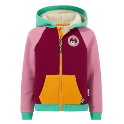 Portland Shaun the Sheep Kids Supersoft Sherpa Lined Hoodie - Candy Floss/Beetroot Red