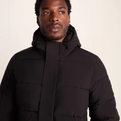 Preece Mens Long Shower Resistant Insulated Jacket - Black