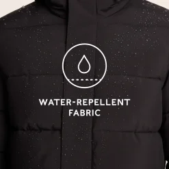 Preece Mens Long Shower Resistant Insulated Jacket - Black