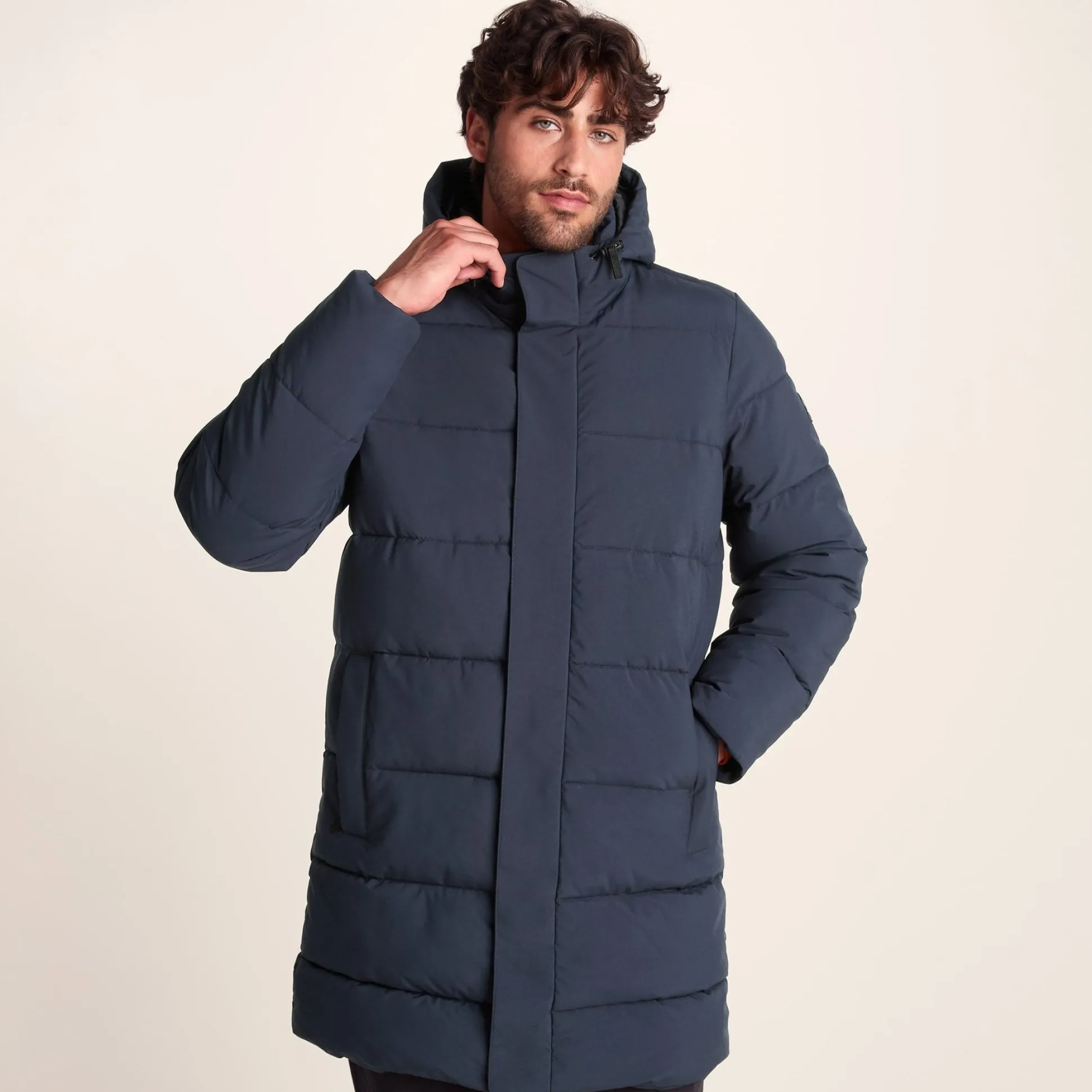Preece Mens Long Shower Resistant Insulated Jacket - Dark Indigo