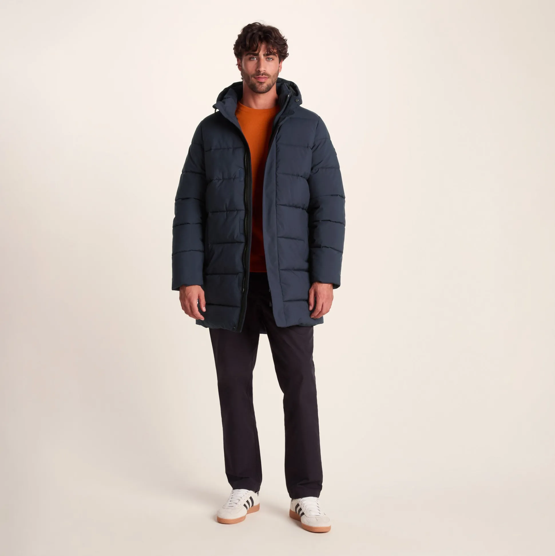 Preece Mens Long Shower Resistant Insulated Jacket - Dark Indigo