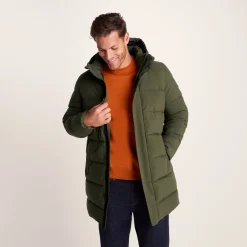 Preece Mens Long Shower Resistant Insulated Jacket - Khaki