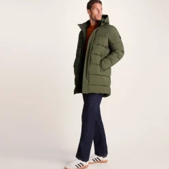 Preece Mens Long Shower Resistant Insulated Jacket - Khaki
