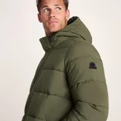 Preece Mens Long Shower Resistant Insulated Jacket - Khaki