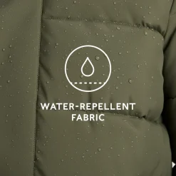 Preece Mens Long Shower Resistant Insulated Jacket - Khaki