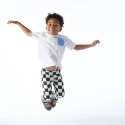 Racka Kids Shaun the Sheep Legging - Black Woolly Checkerboard