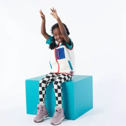 Racka Kids Shaun the Sheep Legging - Black Woolly Checkerboard