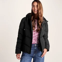 Raleigh Luxe Womens Shower Resistant Down Insulated Jacket - Black